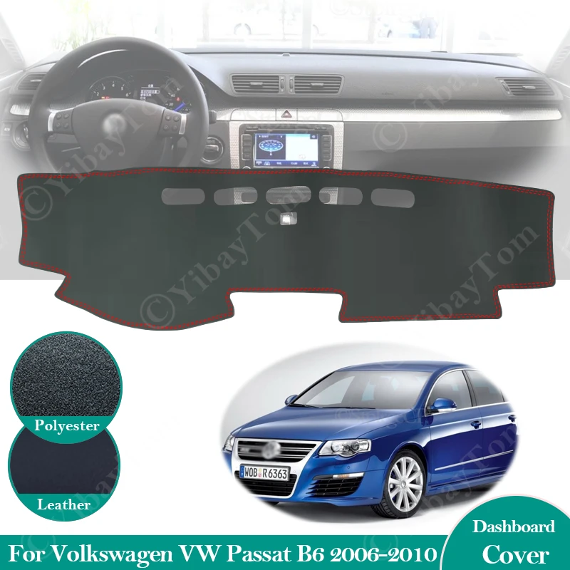 

for Volkswagen VW Passat B6 2006~2010 3C Anti-Slip Leather Mat Dashboard Cover Pad Sunshade Dashmat Carpet Accessories 2008 2009