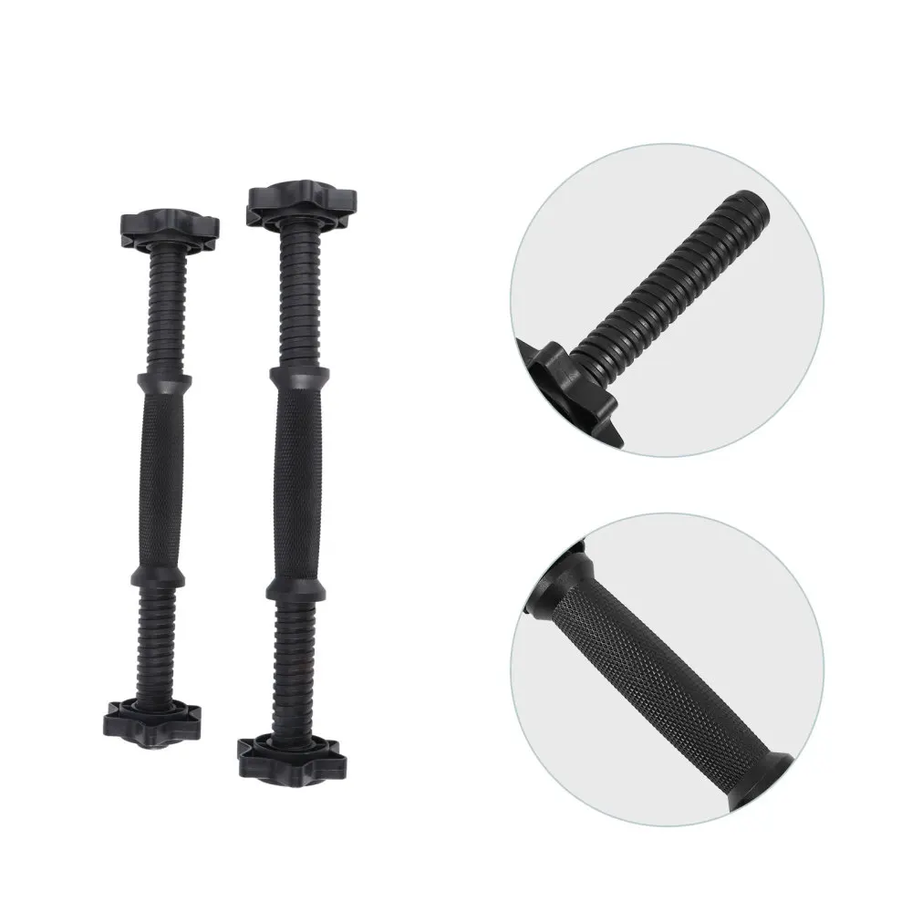 

2PCS 350mm Dumbbell Bar Barbell Connecting Rod Hand Bell Grip Rod Household Fitness Equipment Accessory for Home Gym Use (Black)