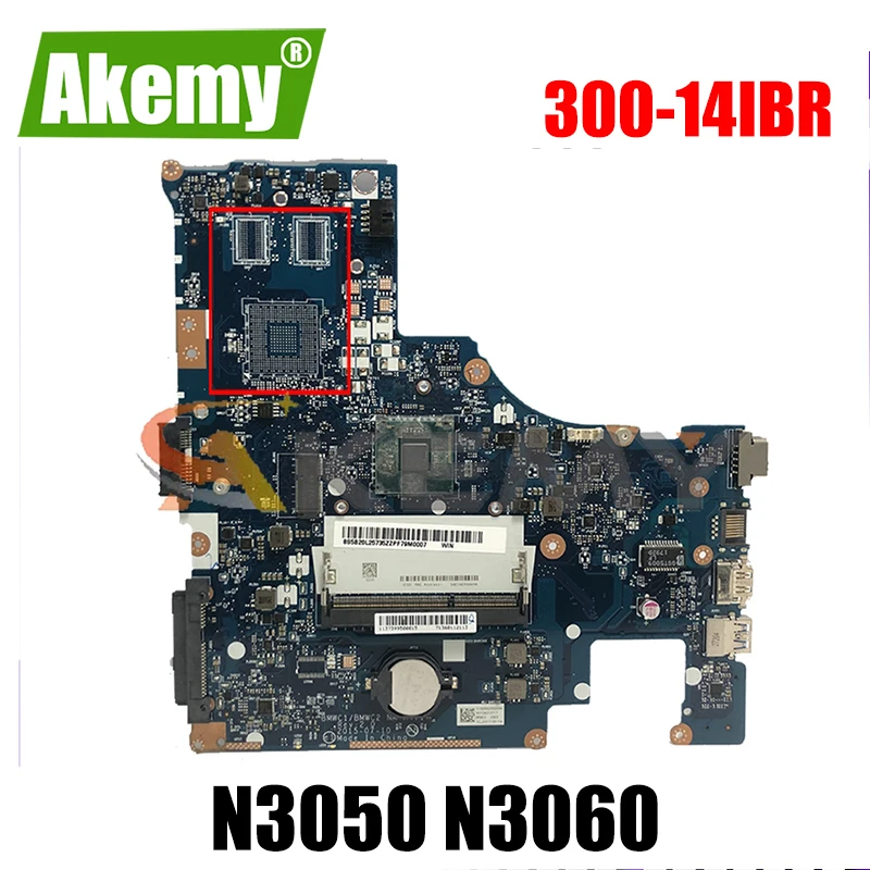 

Akemy для LENOVO 300-14IBR Материнская плата ноутбука BMWC1 / BMWC2 NM-A471 Материнская плата Процессор N3050 N3060 DD3L протестированная 100% работа