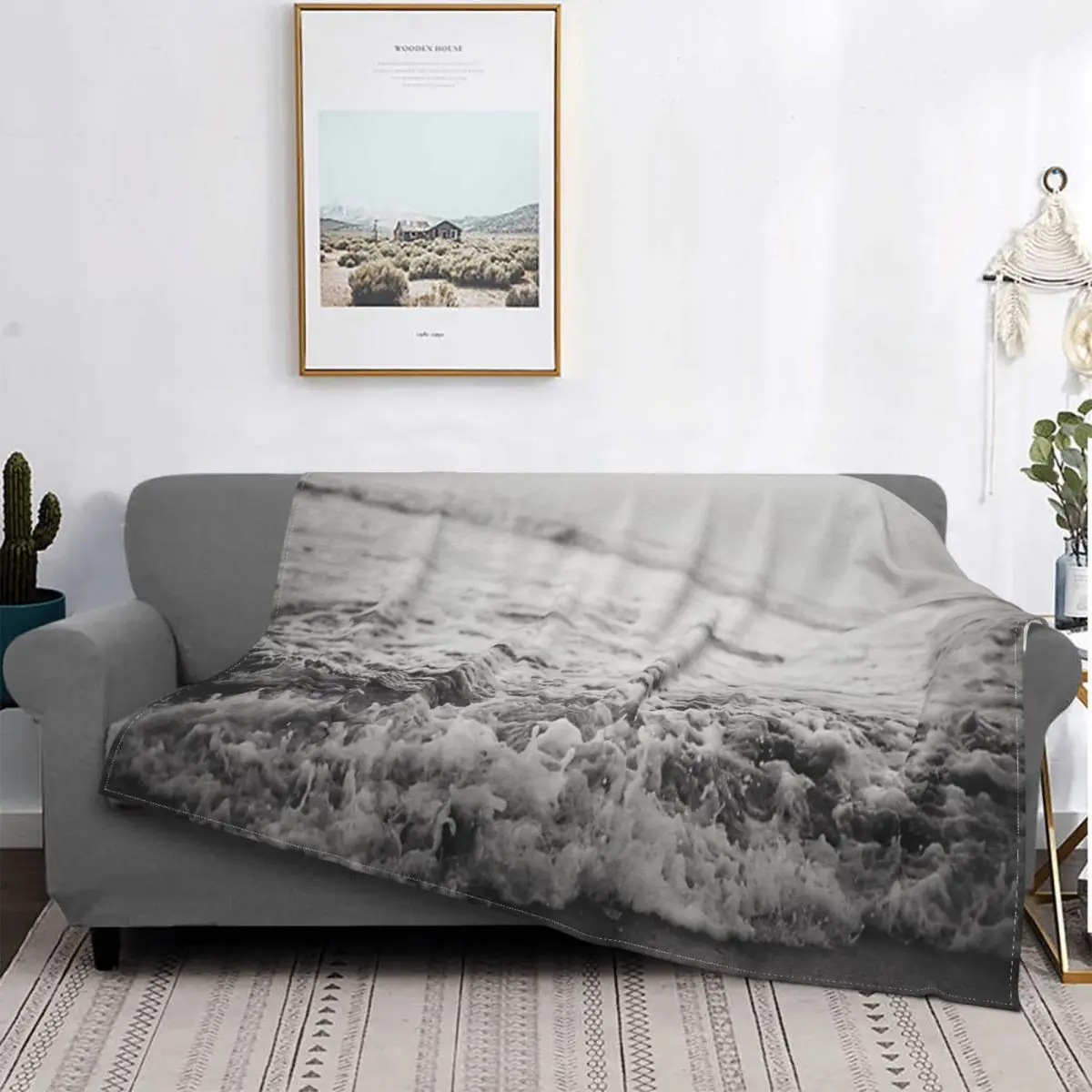 

Manta a cuadros para cama, colcha de playa, Kawaii, de verano