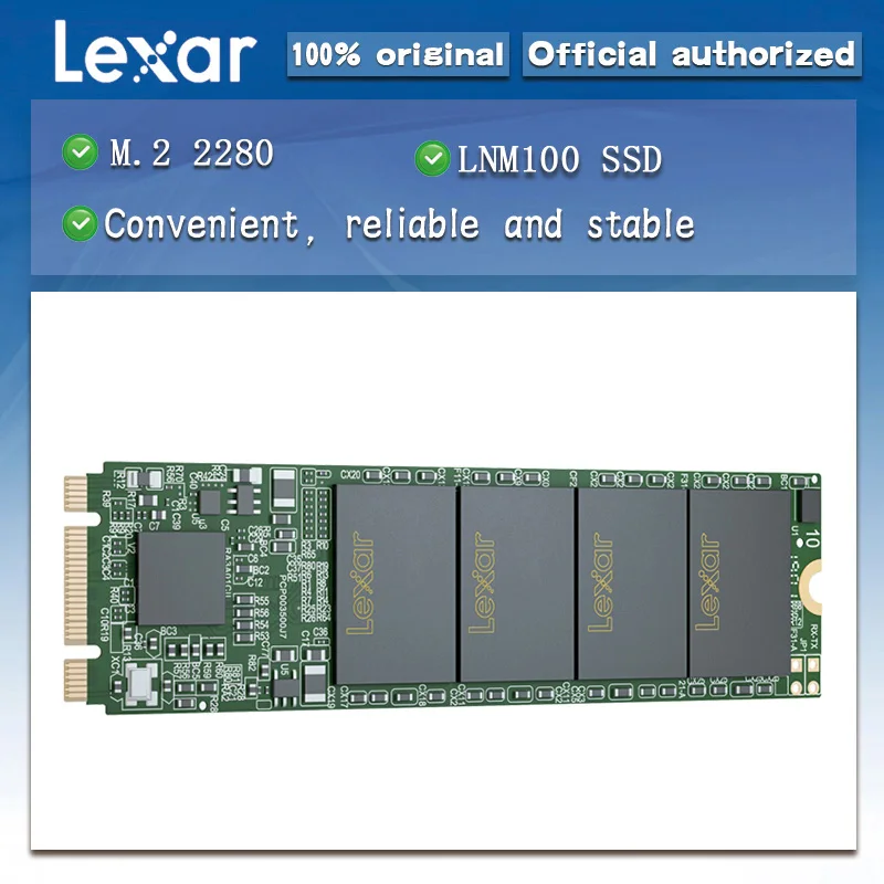 Внутренний твердотельный накопитель Lexar NM100 SSD M2 64 Гб 128 ГБ 256 512 M.2 2280 SATA III NGFF