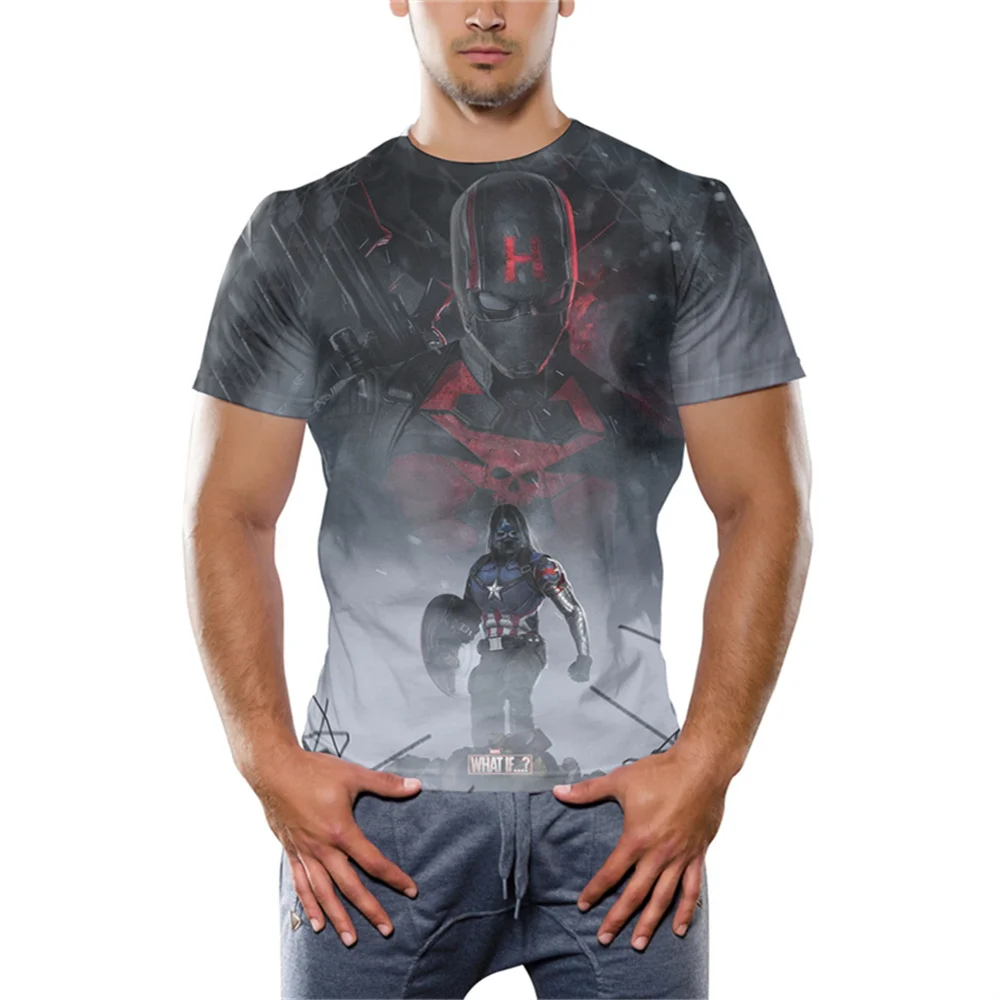 Новые футболки Marvel с аниме What If 3D летние мужские и женские Забавные капитана