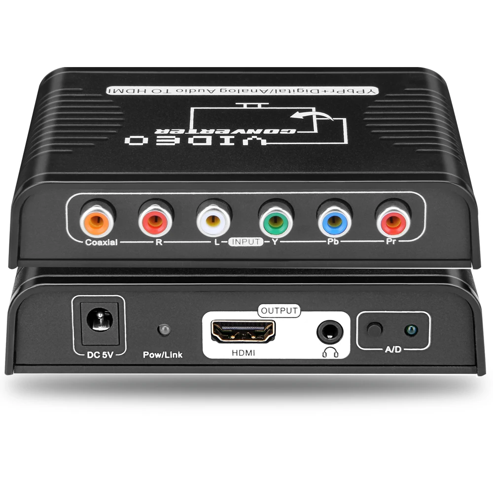 Компонентный видео Ypbpr + цифровой/аналоговый коаксиальный аудио в HDMI конвертер