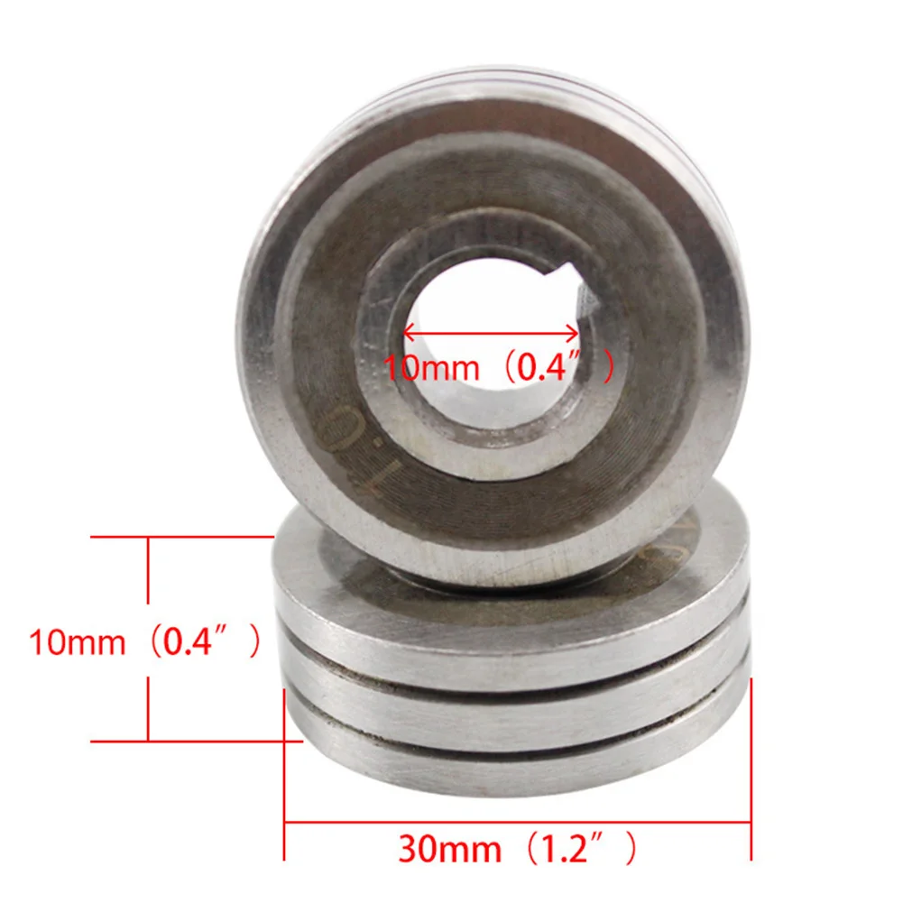 

2PCS V-Groove Mig Welder Wire Feed Parts 0.6-0.8 & 0.8-1.0 Knurled Groove