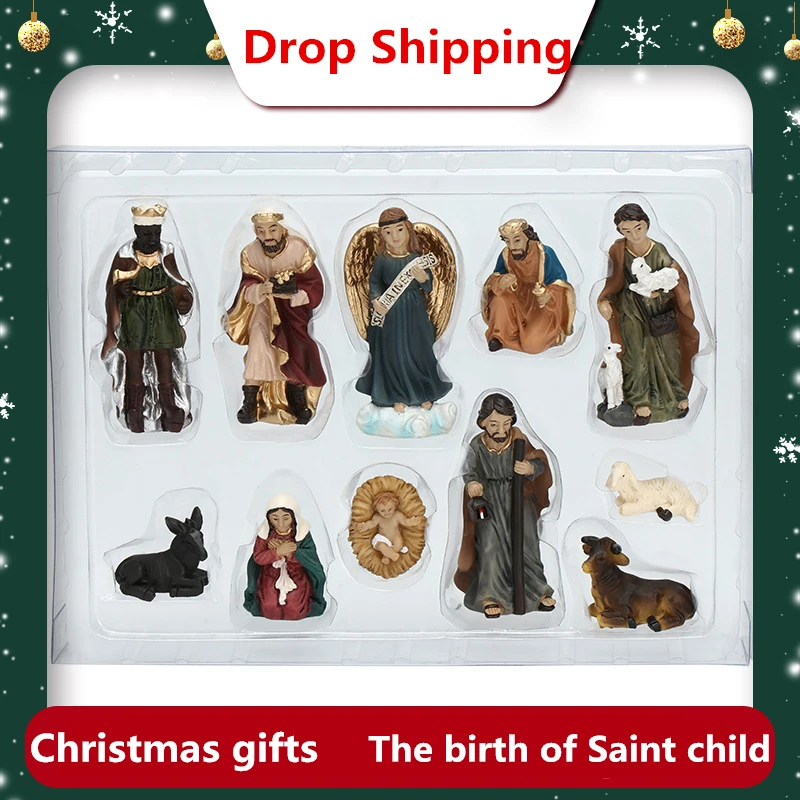 11 шт. мини-христианские наборы Рождественская сцена домашний декор ремесла