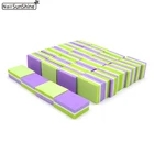 Двусторонние пилки для ногтей 50 шт.лот, буфер, зеленая и фиолетовая шлифовальная губка, блок для ногтей, УФ Гель-лак для ногтей, инструменты для творчества и дизайна ногтей