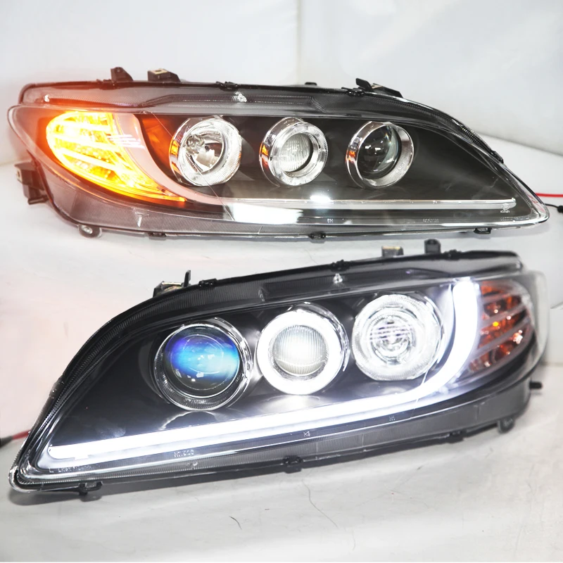 Для MAZDA 6 фары на MAZDA 6 Atenza в сборе Головной фонарь 2004-2011 год передний светильник s с дневным ходовым светильник