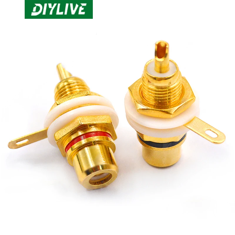 

Гнездовой усилитель для аудиоразъема DIYLIVE HiFi Fever из чистой меди с золотым покрытием RCA