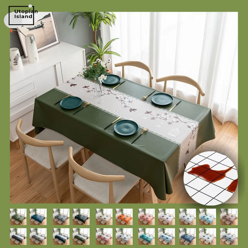 

PVC Tablecloth Table Silicone Tablecloth Stain Tablecloth Marble Table Cover Waterproof Rectangular Tablecloths For Table