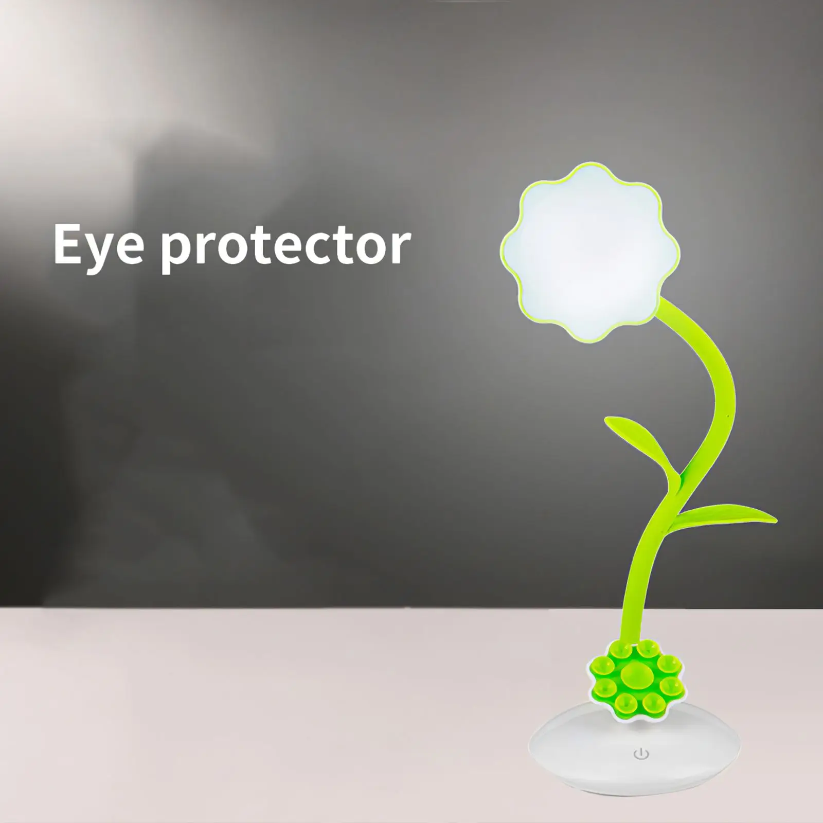 

New Desk Lamp Green Dimmable Desk Light Lovely Flower-Shaped Cordless Table Lamp With USB Charging Port And Phone Holder For