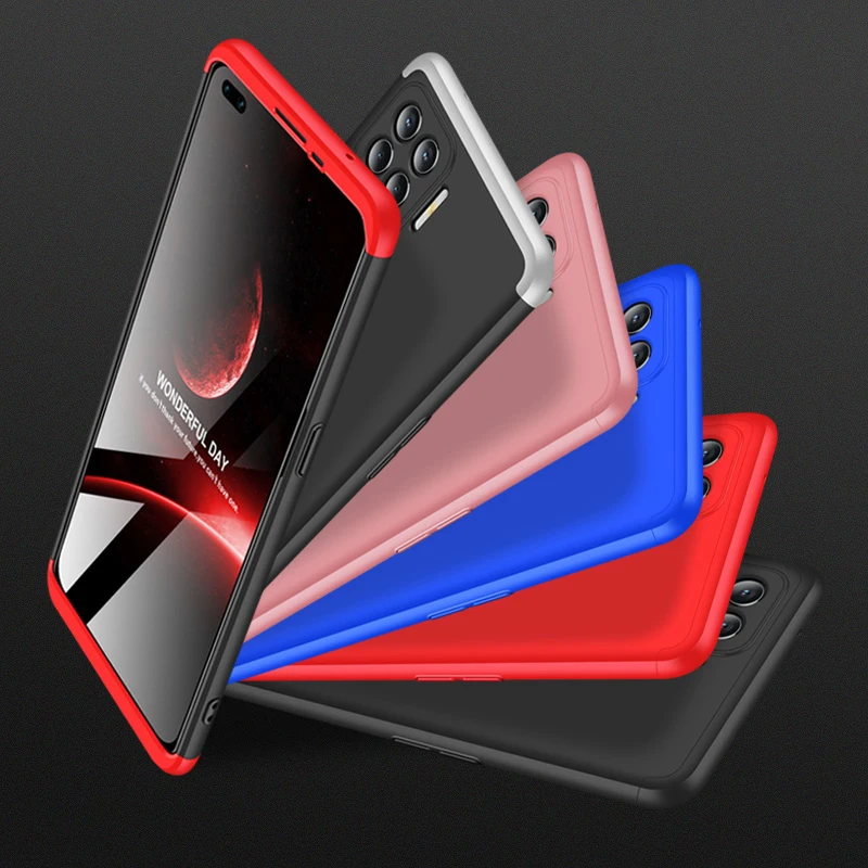 

For OPPO Reno 4 Lite Shockproof 360 Full Protection Hard PC Matte Dirt-resistant Cover for OPPO F17 Pro Case GKK Case