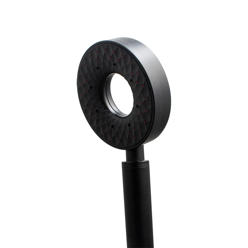 automatic self cleaning shower head donut shape hand held abs electroplating pressurize bathtub faucet bathroom accessories free global shipping