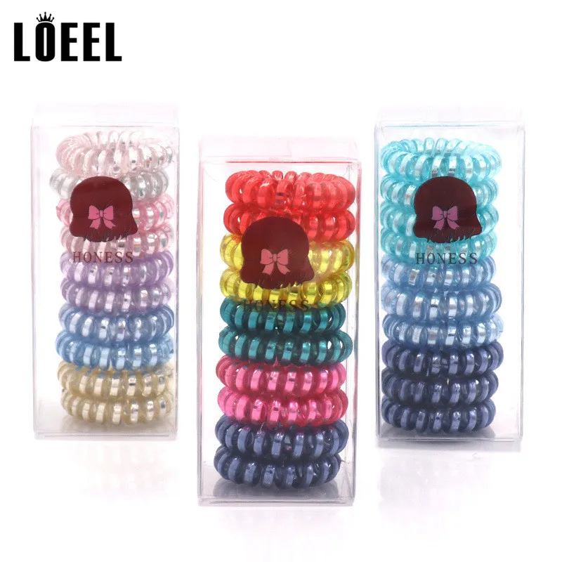 

10 шт./корт. Новые разноцветные эластичные повязки для волос для женщин и девочек аксессуары для волос резиновая повязка для телефонных пров...