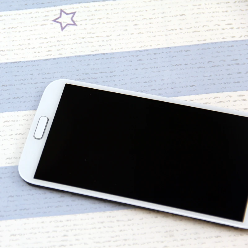 5 &quotСерый Белый для SAMSUNG Galaxy Note2 N7100 N7105 сенсорный ЖК-экран с рамкой дигитайзер |