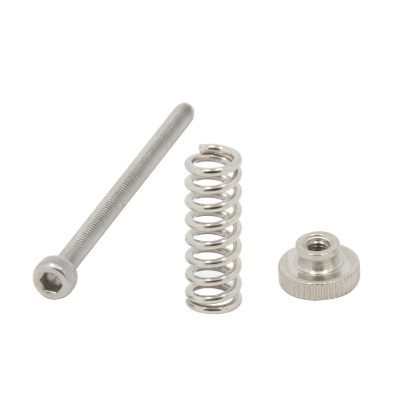 

RAMPS 1SET 2SETS Stainless Steel Spring M3 Heatbed Leveling Nuts Screw Kit Knob DIY for Platform Calibration 3D Printer Parts