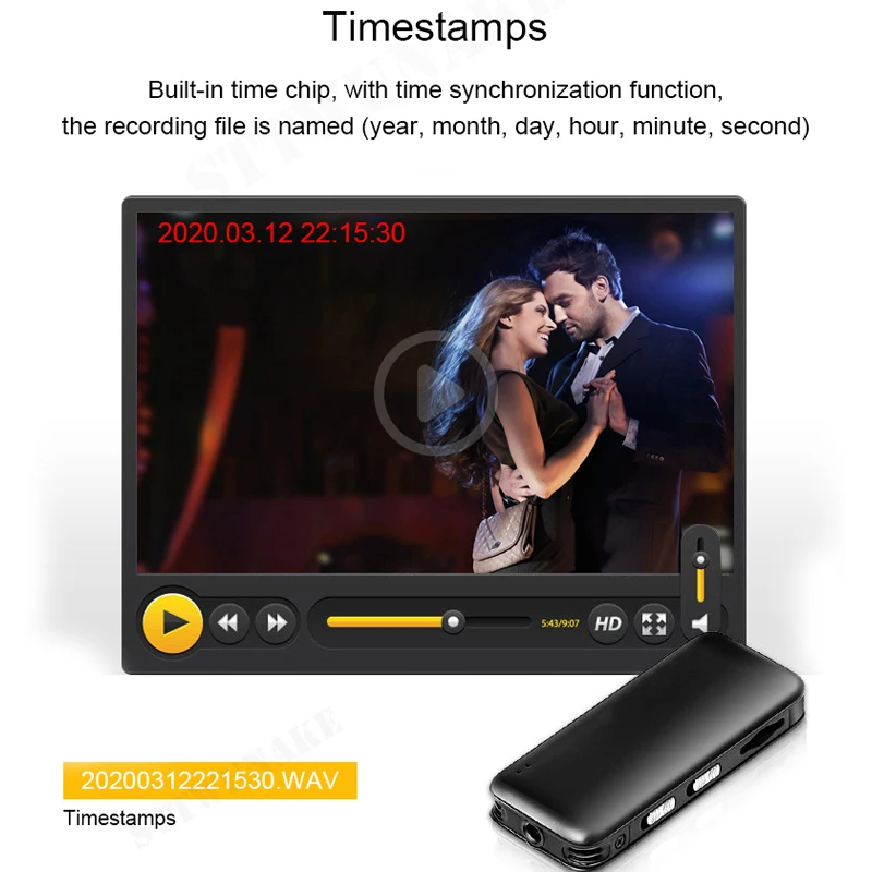

STTWUNAKE mini camera 1080P HD DV Professional Digital Voice Video recorder micro sound Dictaphone small secret home