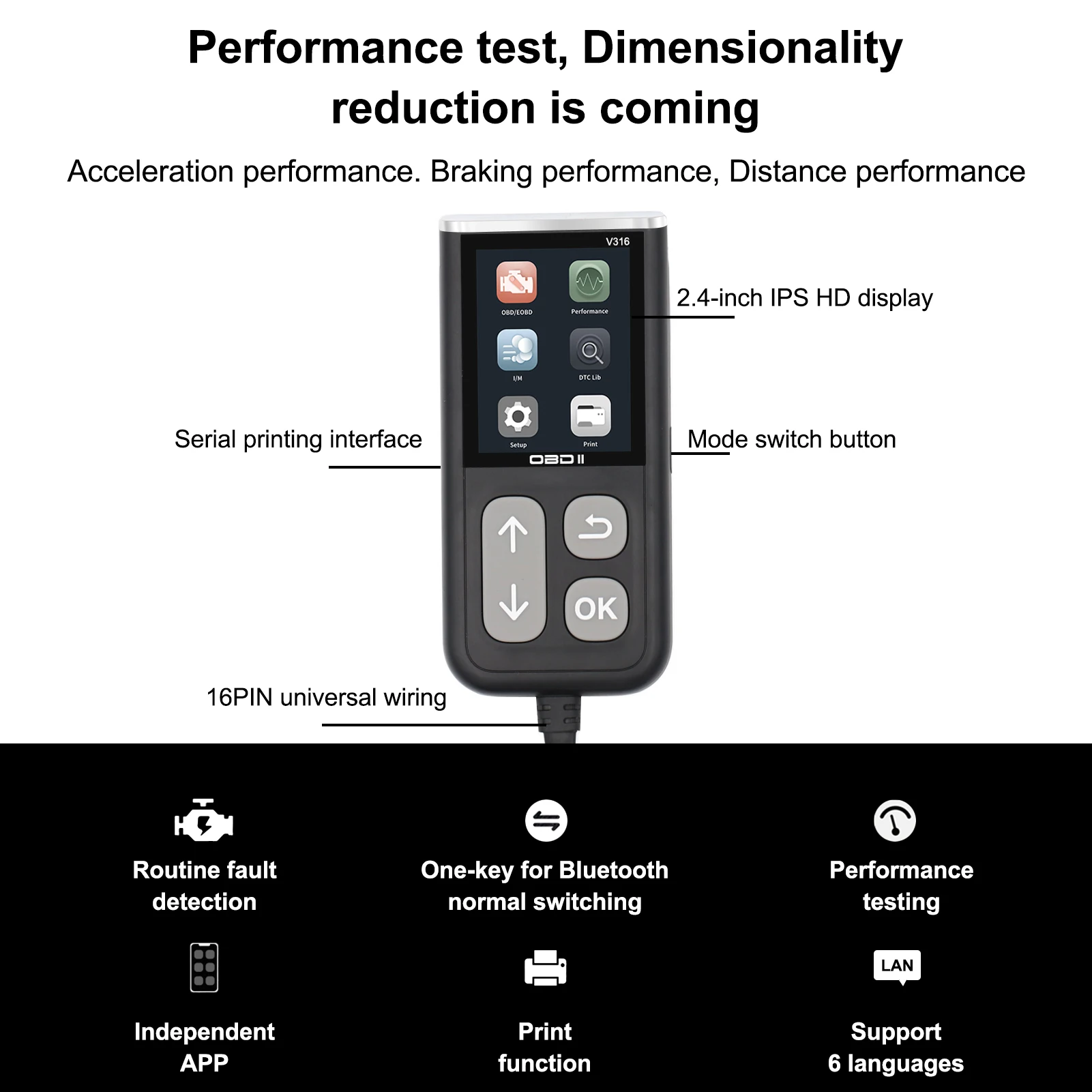 Автомобильный Bluetooth 4 0 OBD OBD2 EOBD диагностический сканер для Android/IOS | Автомобили и
