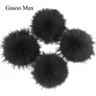 5 шт.лот, 14-15 см, красные, черные, белые, серые помпоны из меха енота, меховые шарики для шапочки, шапка, помпоны из натурального меха