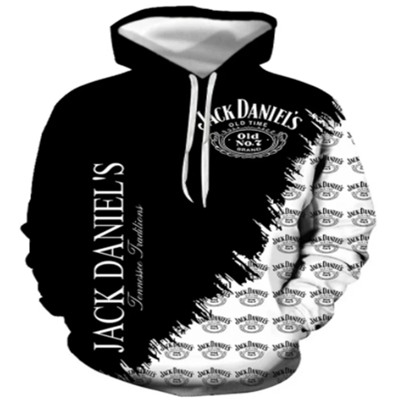 Новинка модная черно-белая толстовка с 3D рисунком мужской и женский свитер