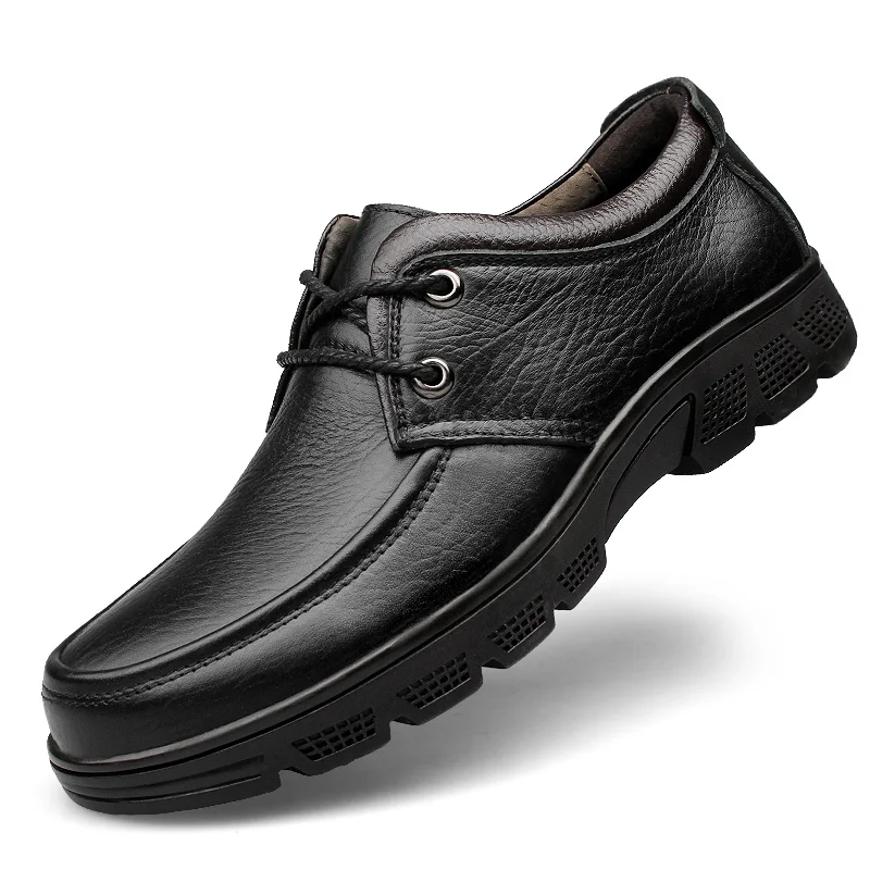 

Деловые повседневные туфли, мужские Формальные туфли из воловьей кожи первого слоя, обувь для отца, дышащие оксфорды *