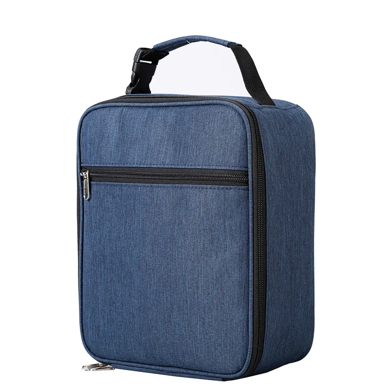 Navy blue Heopono фитнес пищевой PEVA BPA бесплатно съемная ручка Фирменная 600D полиэстер теплоизолированная сумка-холодильник для ланча портативный - Цвет: Navy blue