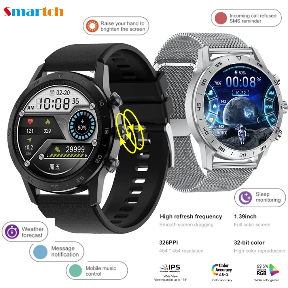 

Смарт-часы KK70 мужские с поддержкой Bluetooth, 454*454, IP68
