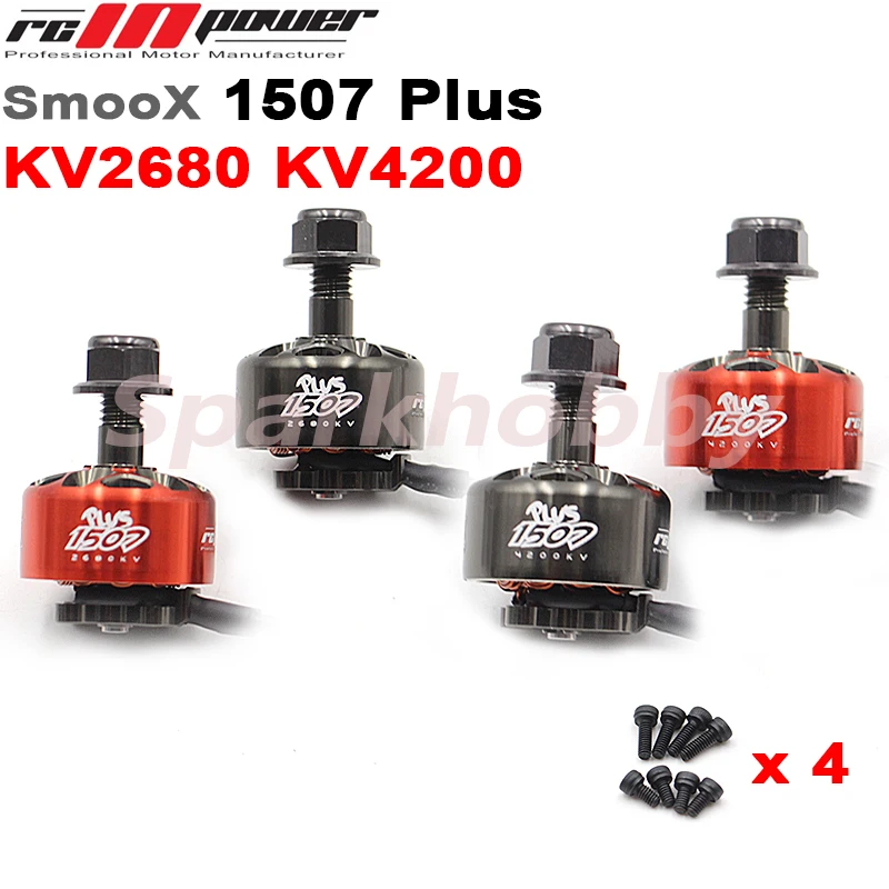 4 шт rcinpower smoox 1507 плюс 2680kv 4200kv 4s 6s 15 мм x 7 мм 3 дюймо