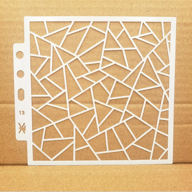 2pc Letter Triangle Stencil Painting Template DIY Walls Scrapbooking Diary Album Coloring Embossing Decoration Graffiti Reusable |