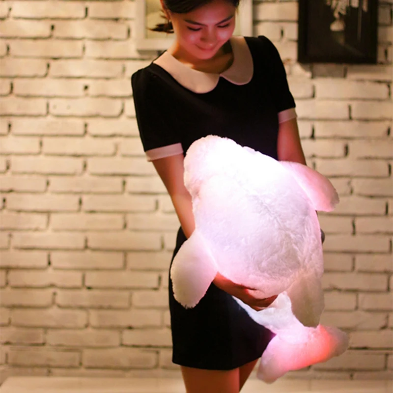 Красочная светодиодная плюшевая игрушка милый Дельфин светоизлучающие мягкие