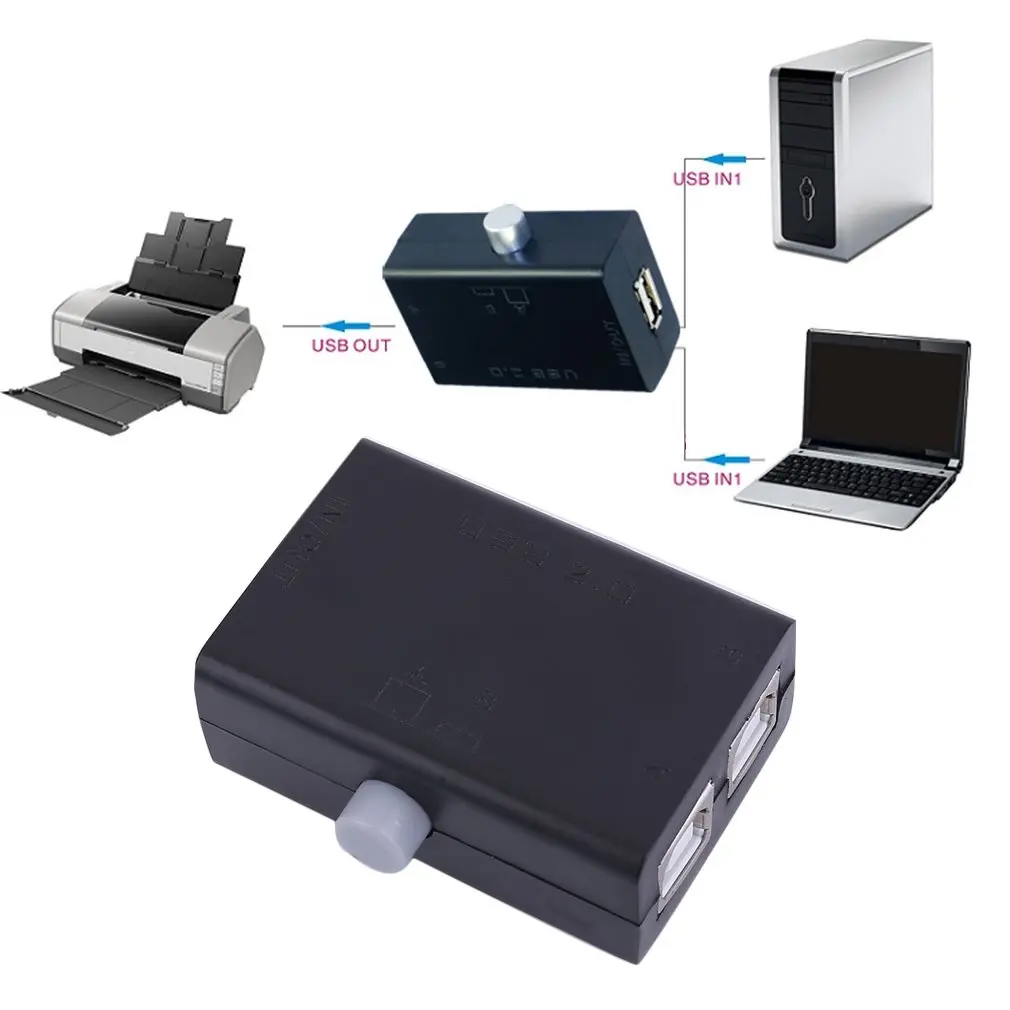 2021 новый черный ABS Универсальный мини USB обмен распределительная коробка Hub 2