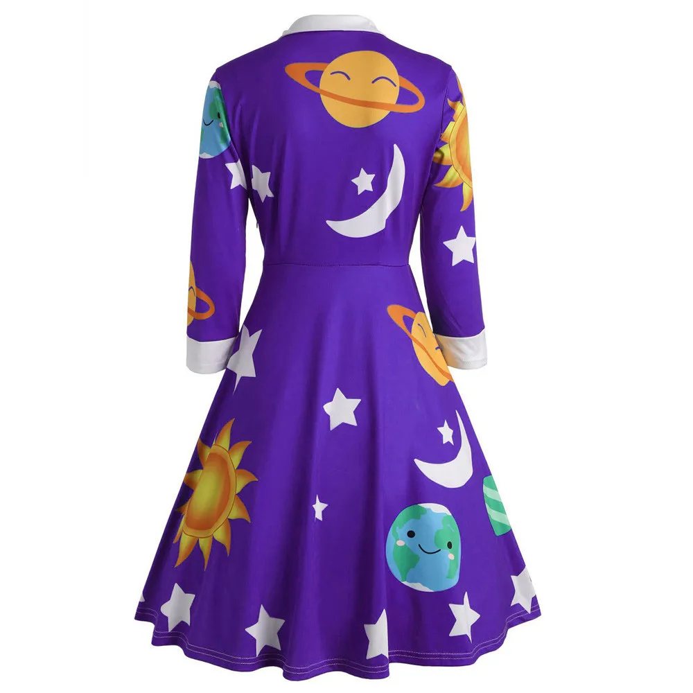 Защита от солнца Звезда платье с принтом Для женщин Повседневное модные боты