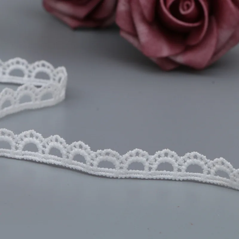 

1Yards Latest Lace Fabric Wedding Lace Bridal Dress Clothes 1cm Lace Fabric Ribbon Sewing Embroidery Trim dentelle encajes QA2