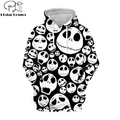 hoodies PLstar Cosmos Джек Скеллингтон Кошмар перед 3d толстовки/Толстовка зима Рождество Хэллоуин Рождество streetwear-5 - Цвет: hoodies