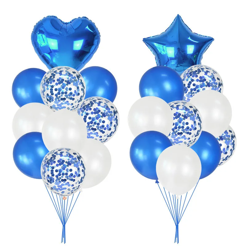 

20 Pcs Rose Gold Star Heart Shaped Foil Balloons Set Latex Helium Confetti Balloon Baby Shower Birthday Wedding Party Home Decor