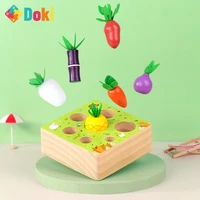 doki toy vegetables fruit early education building blocks puzzle montessori toys enlightenment teaching aids cognition board new
