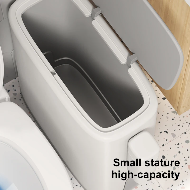 Мусорное ведро для ванной Двухслойное туалета узкое мусорное кухни с крышкой 15 л