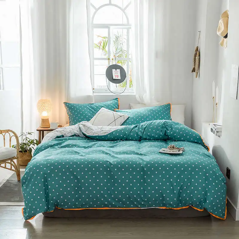 6 SlowDream Bedding Set Pastoral Style Flowers Bedspread Duvet Cover Set Flat Sheet For Adult Child Single Bed 1.0/1.2 Double - Цвет: 6