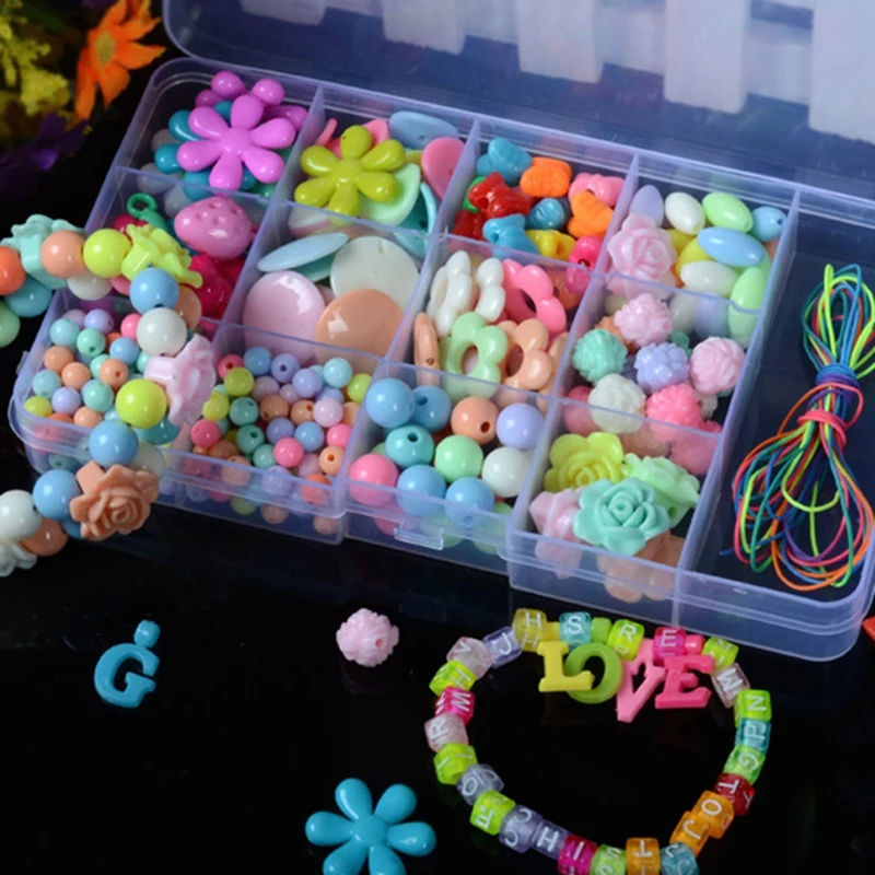 

DIY Handmade Beaded Toys Children's Beaded Accessory Set Hand-Woven Bracelet Necklace Decoration Toy Gift