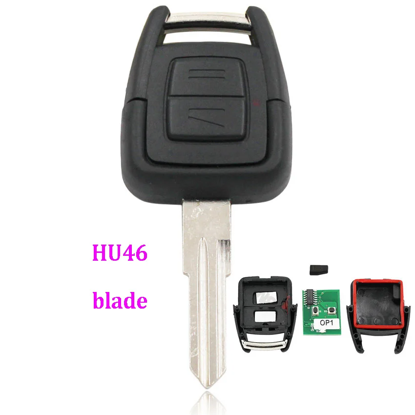 2 кнопки 433 92 МГц дистанционный брелок с чипом транспондера ID40 для Vauxhall Opel Vectra