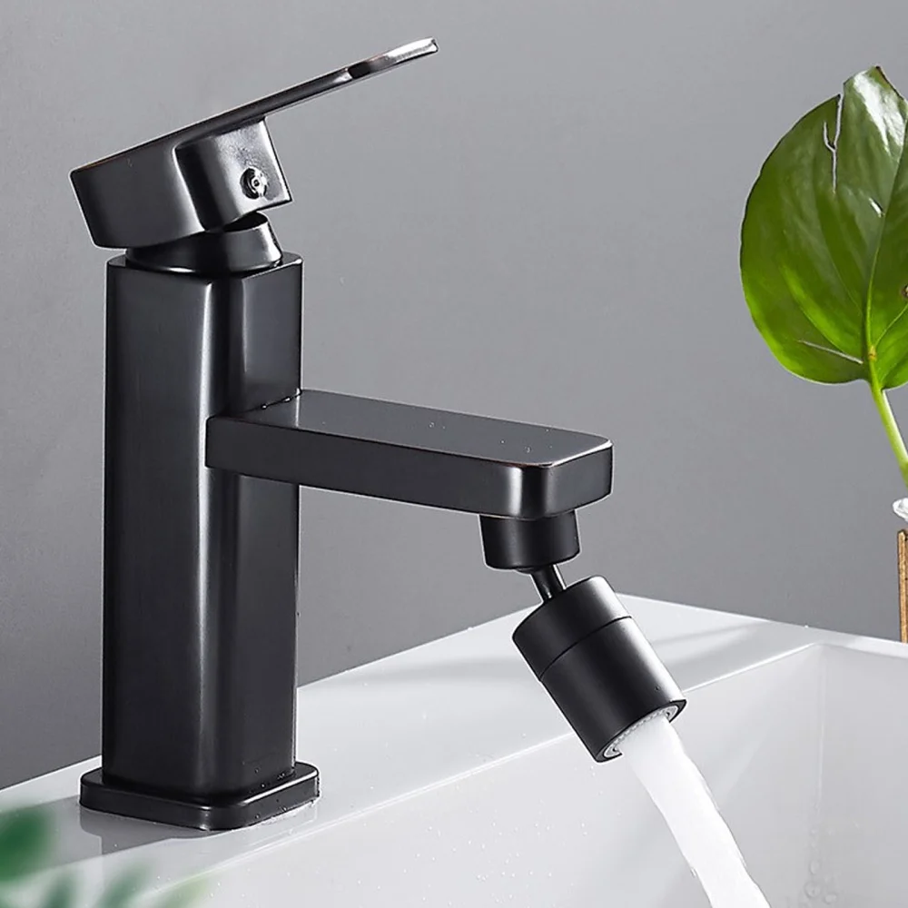 

1Pc Splashproof Nozzle Adjustable Rotating Tap Filter for Kitchen Black