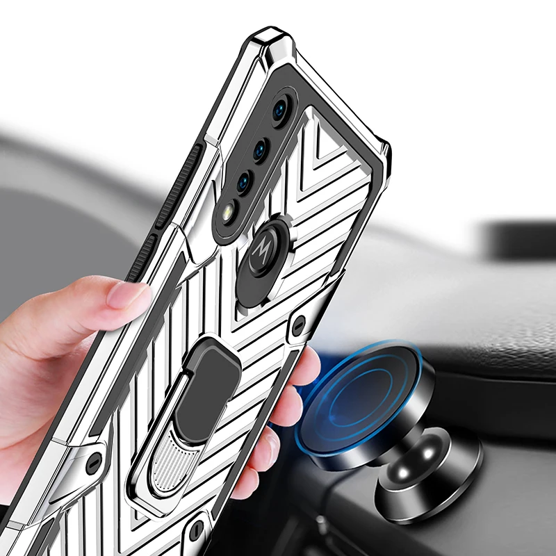 

Luxury Shockproof Case for MOTO E7 G9 Plus G8 Power Lite E 2020 G Stylus Pro E6S Corner Enforced PC + Silicone Cover