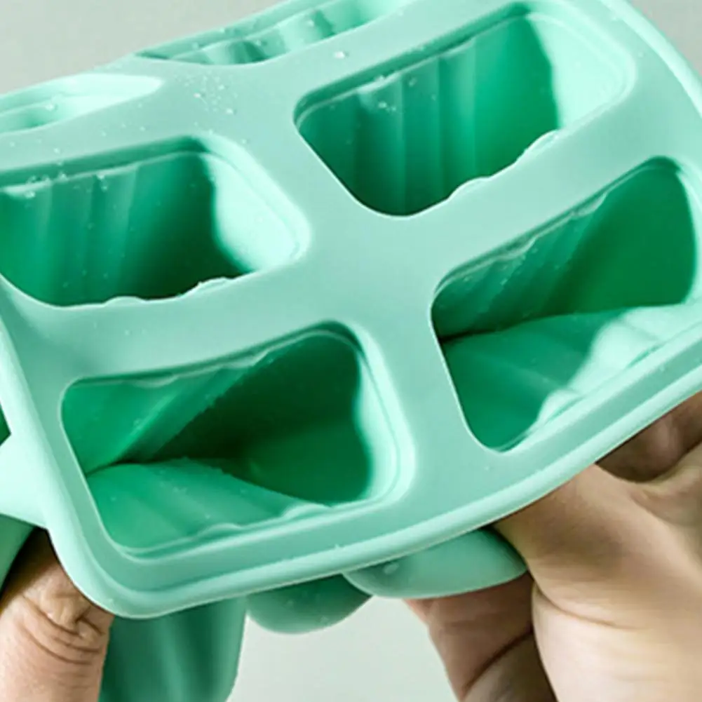

Ice Cream Mold Temperature Resistant Non-stick 12 Cavity Ice Maker Mould with Sticks for Summer Kitchen Accessories