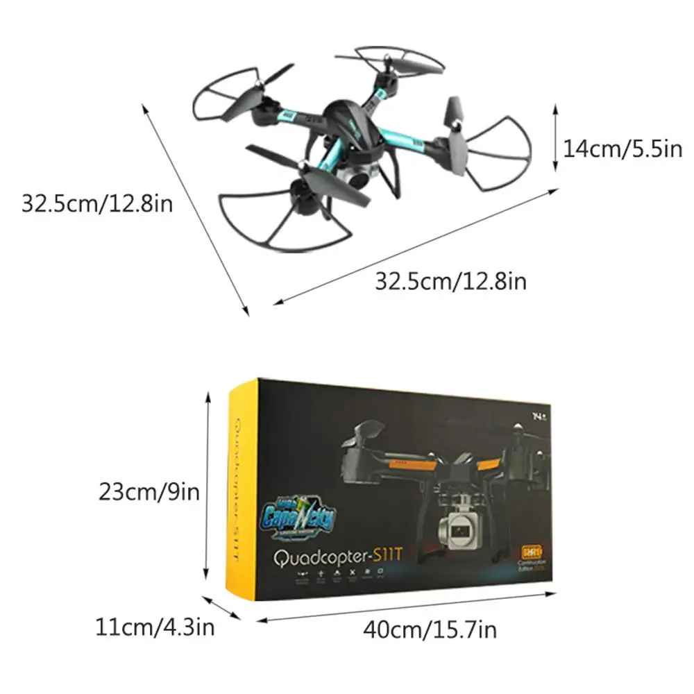 Дрон на радиоуправлении FPV с 4-канальной камерой 720P HD Wi-Fi 360 ° | Электроника