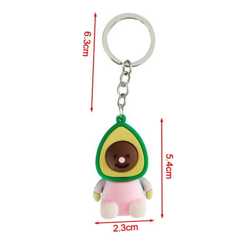

Simulation Fruit Avocado shaped Keychain Keyring For Mobile Phone Bag Car Gift