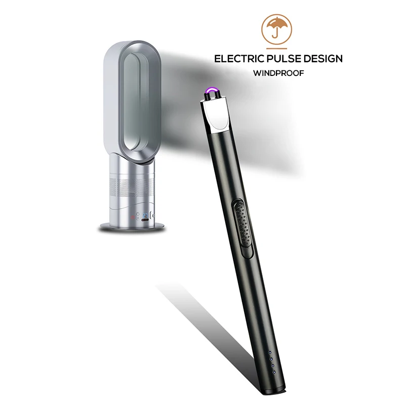 Электронная зажигалка для свечей ветрозащитная импульсная дуга USB-заряжаемая