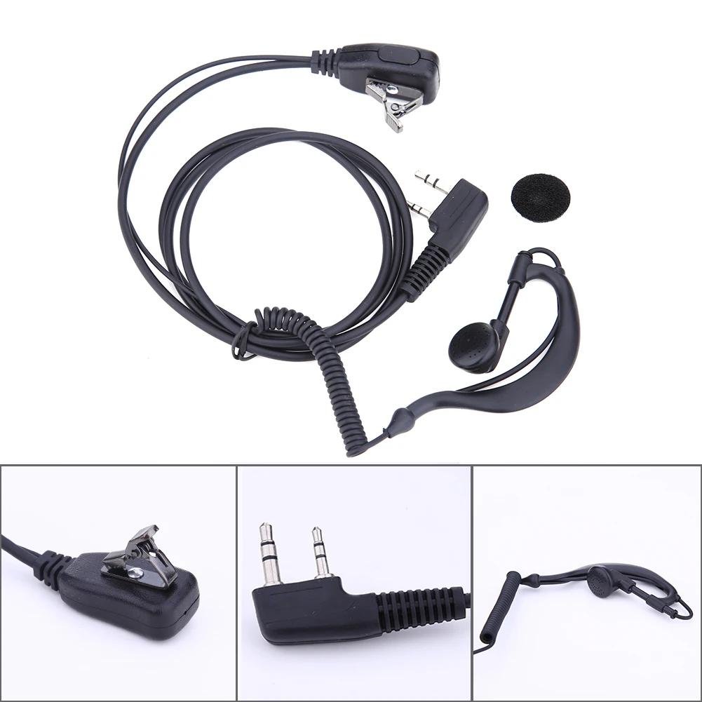 

2-контактный флуоресцентный микрофон для BAOFENG UV5R для KENWOOD, высококачественные натяжные наушники, аксессуары для раций