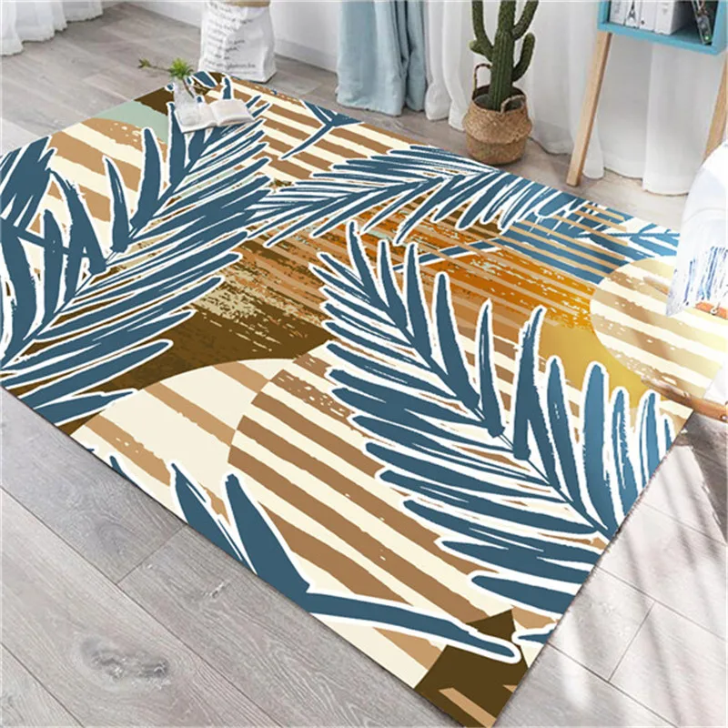 Simple Modern Living Room Floor Mat Carpet Bedroom Rug Abstract Ink Black Gray Kitchen Door CF | Дом и сад