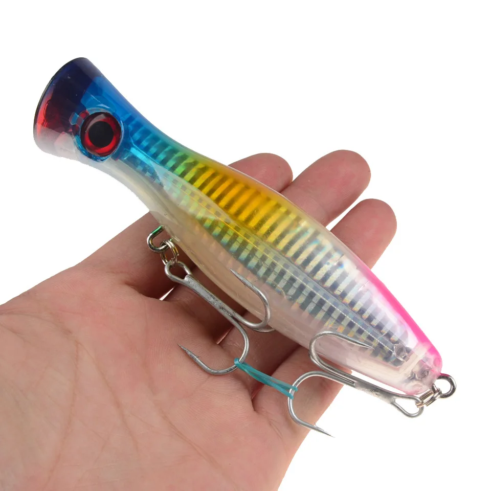 

Big Popper 1pcs 12cm 40g Fishing lure Crankbait Iscas Artificial Wobblers ABS Hard Bait Pesca Bass Carp Pike Fishing Tackle