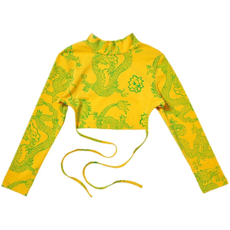 

2021 Ballroom Hip Hop Dance Clothes For Kids Long Sleeve Tops Black Pants Jazz Modern Dance Costumes Stage Rave Clothes