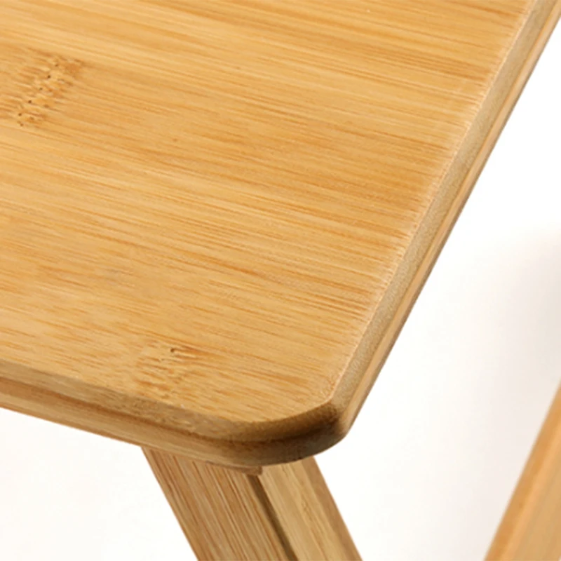 Laptop Desk Table Adjustable Phoebe Bamboo Foldable Breakfast Serving Bed Tray with Tilting Top Drawer,Lazy Table